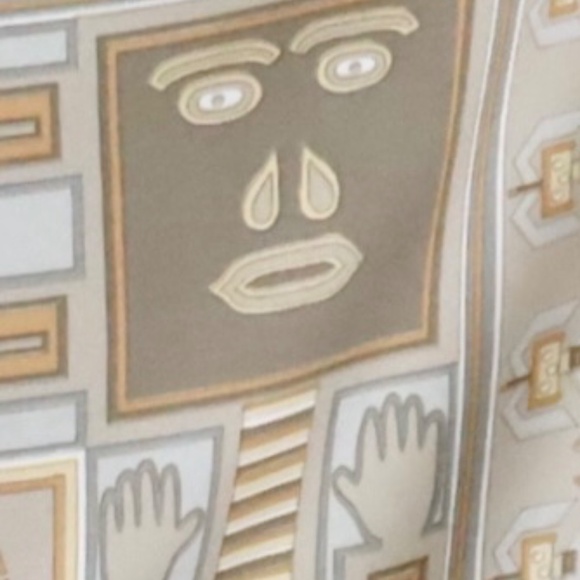 Anthony Paine Skemo Scarf Made in Italy Polyester Northwest Coast Retro - Picture 8 of 11